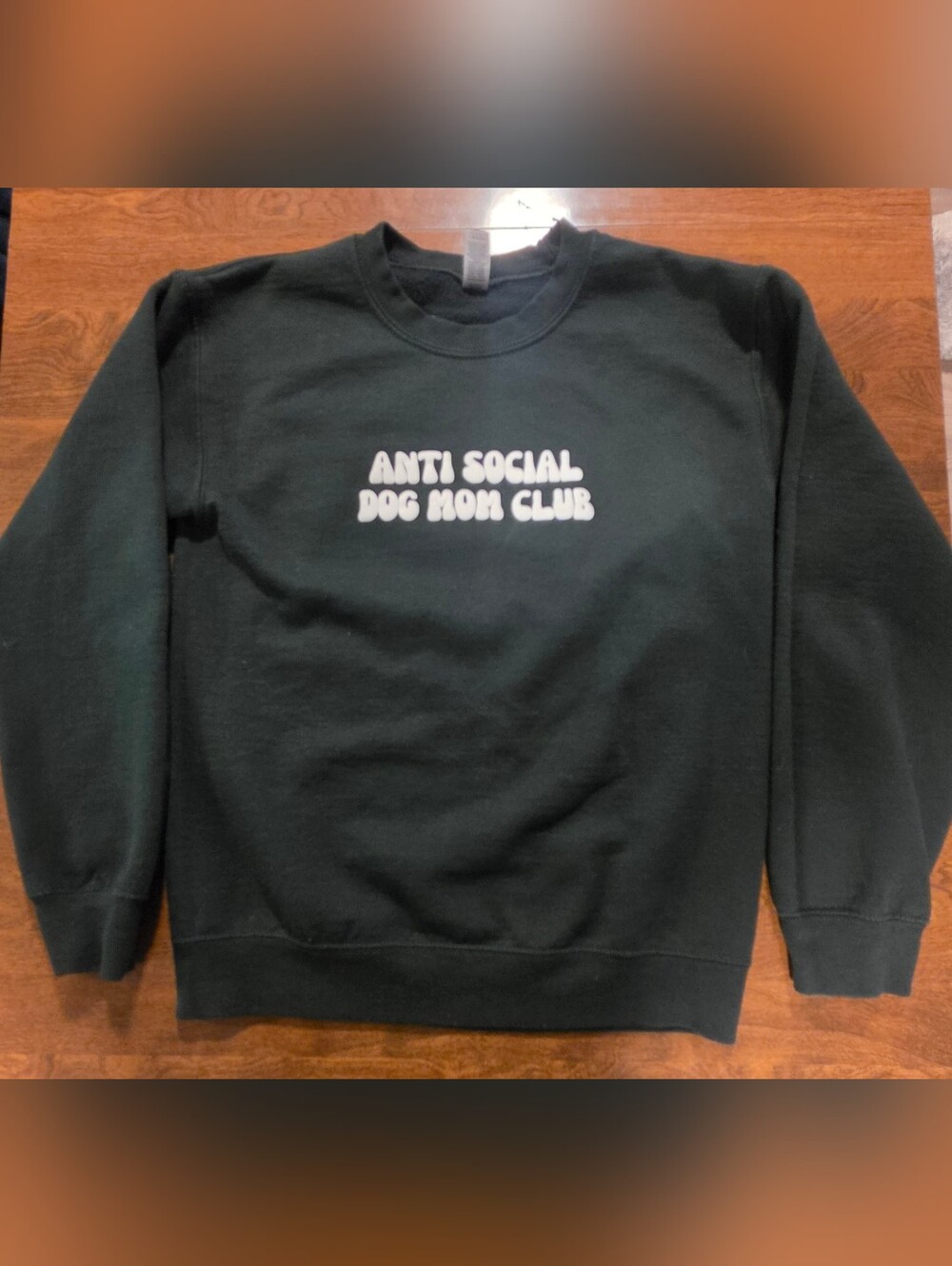 Anti Social Dog Mom Club Dark Green Crewneck Sweatshirt